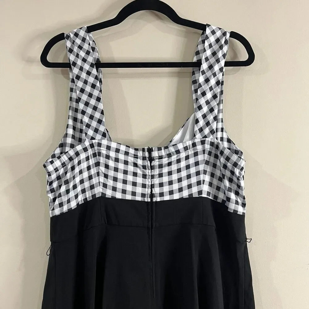 Torrid Gingham Black and White Swing Dress size 18 NWTs - Picture 4 of 6